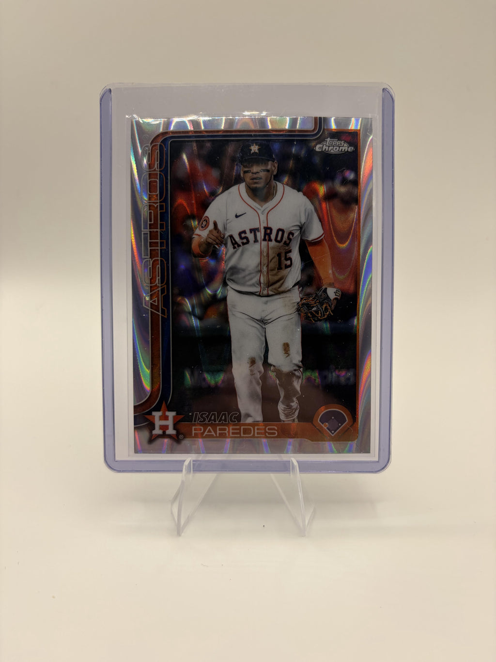 2025 Topps Chrome Update Isaac Paredes Card RayWave Refractor  Astros