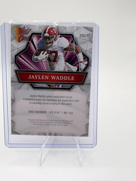 2021 Wild Card Alumination Jaylen Waddle RC Rookie ABC-12 Alabama