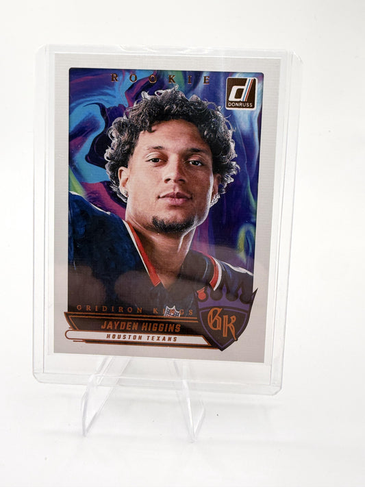 2025 Donruss Jayden Higgins Card Rookie Gridiron Kings Houston Texans #RGK-JHS