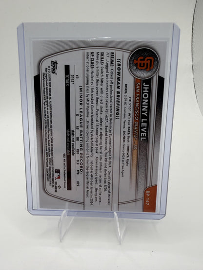 2025 Bowman Jhonny Level Card Prospects San Francisco Giants #BP-147