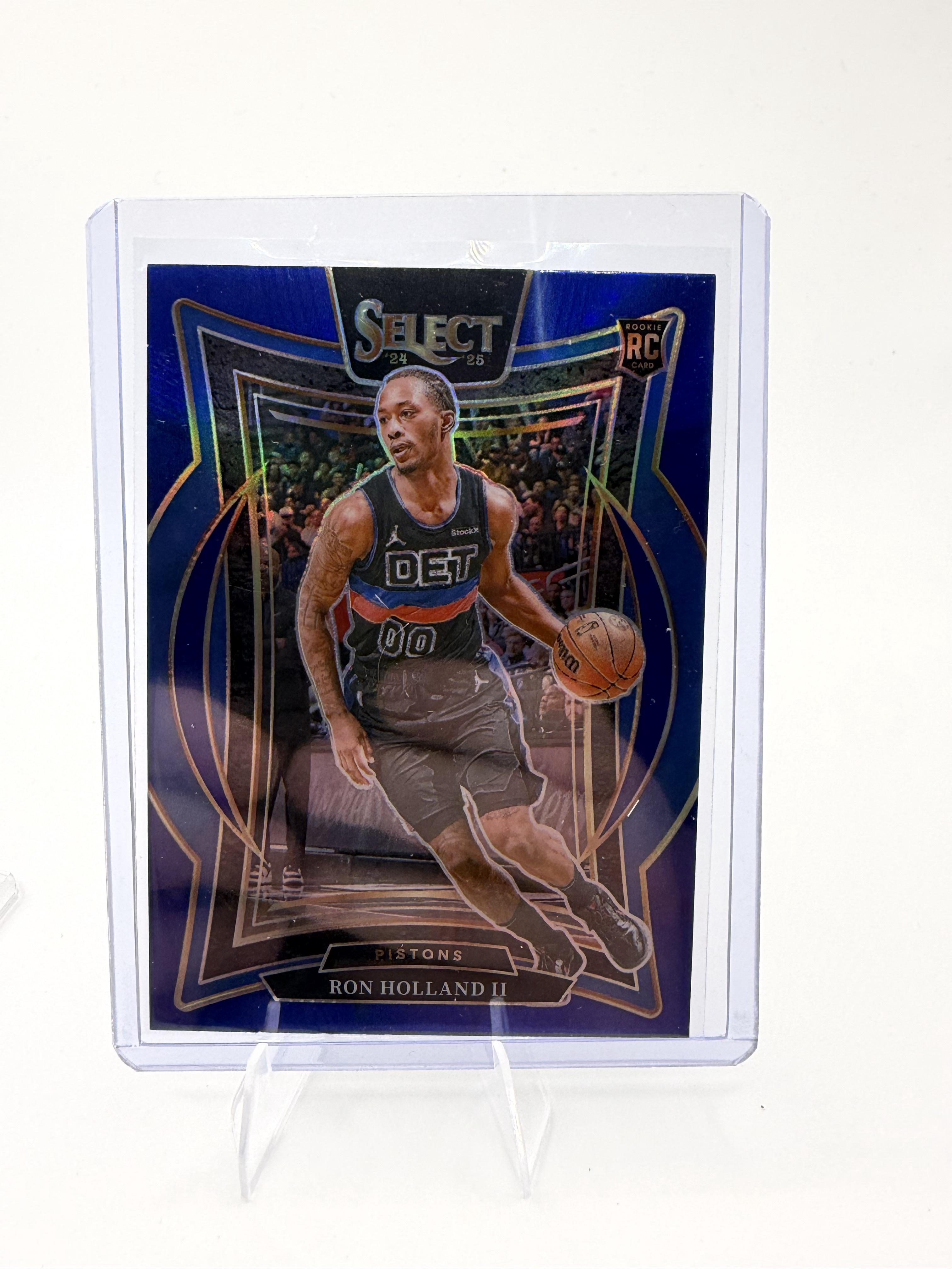 2024-25 Panini Select Ron Holland II RC Blue Prizm #74 Concourse Pistons