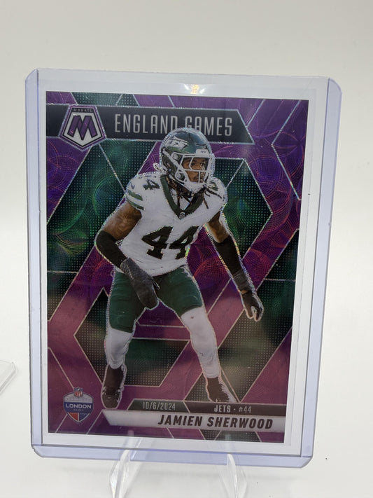 2025 Panini Mosaic Jamien Sherwood England Games Reactive Purple #270 Jets