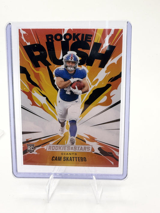 2025 Panini Rookies & Stars Cam Skattebo Card Rookie Rush New York Giants #2