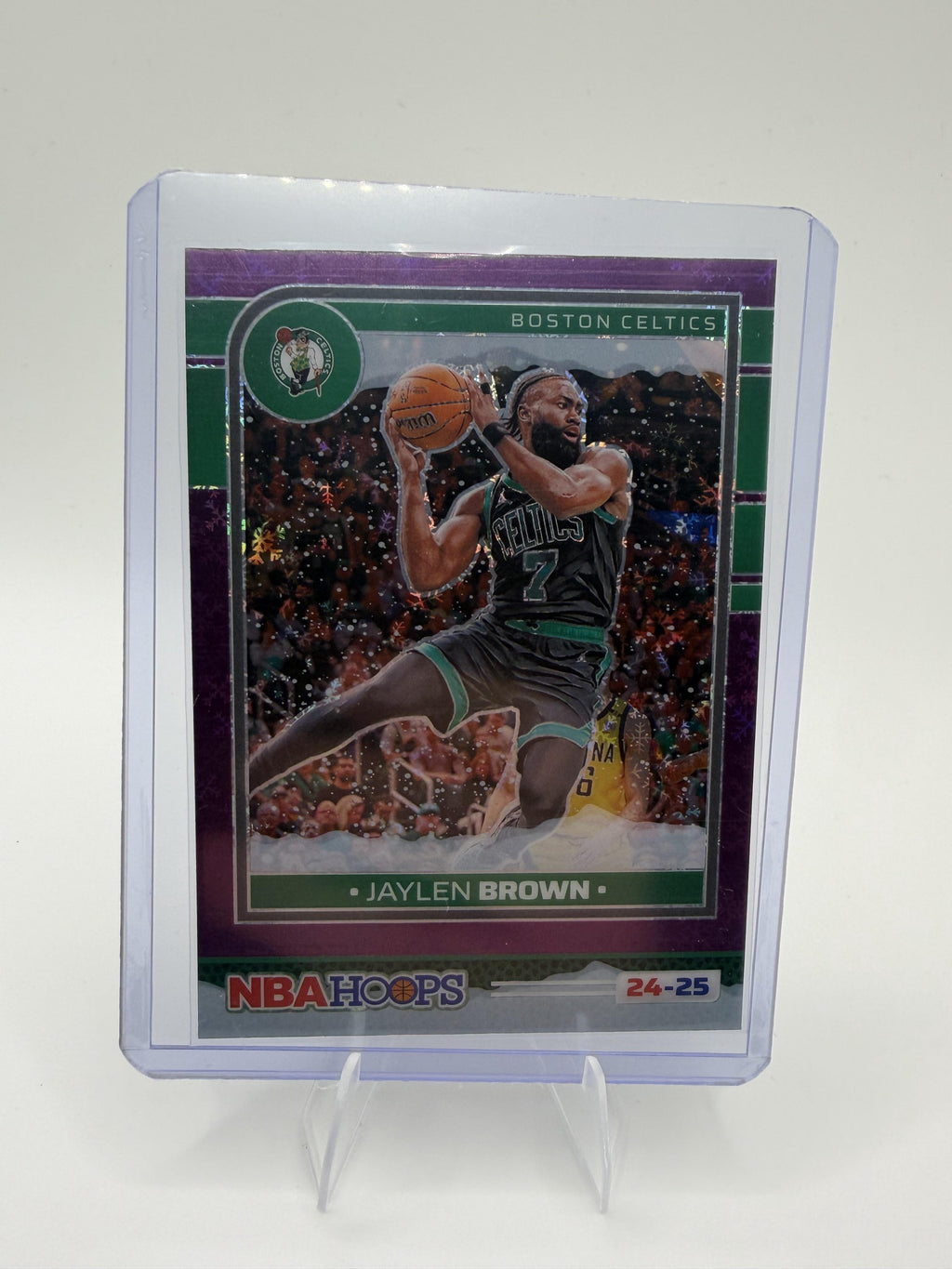 2024-25 Panini NBA Hoops Jaylen Brown Purple Winter Parallel #122 Celtics