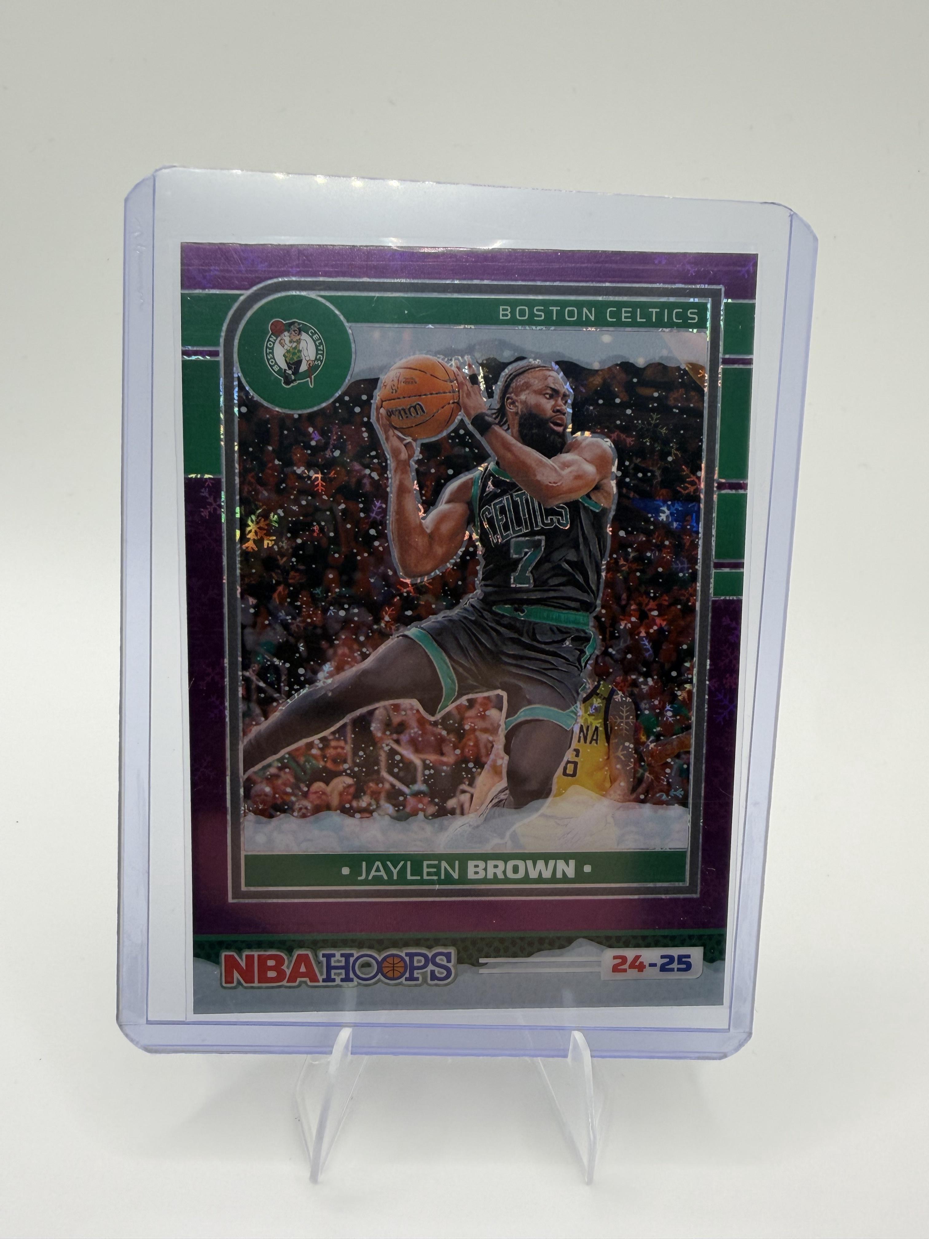 2024-25 Panini NBA Hoops Jaylen Brown Purple Winter Parallel #122 Celtics