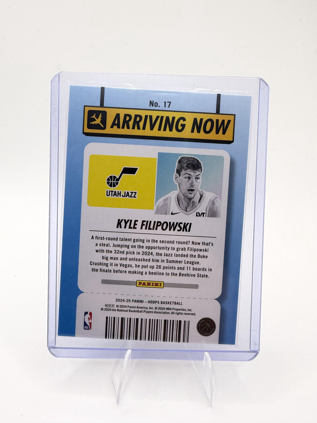 2024-25 Hoops Kyle Filipowski Card Arriving Now Utah Jazz #17