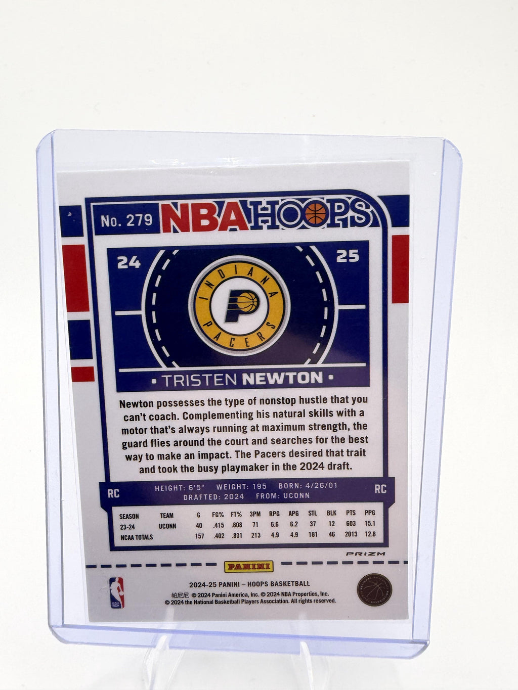 2024-25 Panini NBA Hoops Tristen Newton RC Winter Snowflake Parallel #279