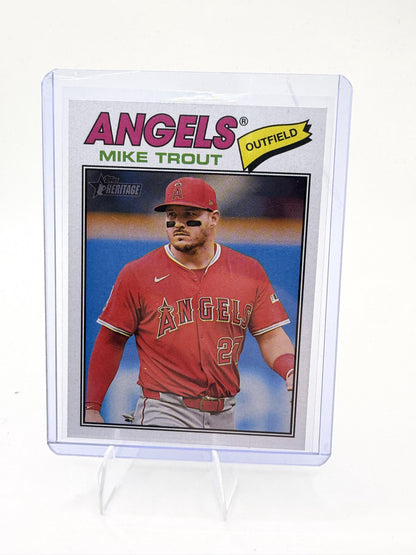 2026 Topps Heritage Mike Trout Card Chrome Los Angeles Angels #163