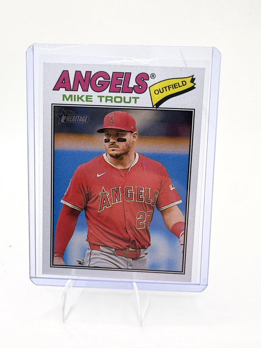 2026 Topps Heritage Mike Trout Card Chrome Los Angeles Angels #163