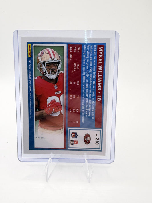 2025 Donruss Mykel Williams Card Optic Rated Rookies Preview Holo RC  49ers