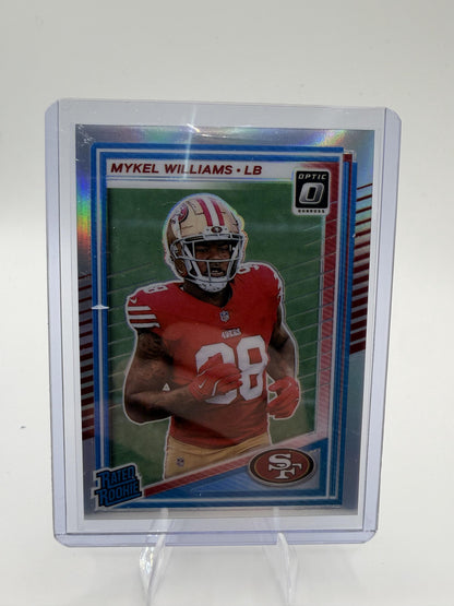 2025 Donruss Mykel Williams Card Optic Rated Rookies Preview Holo RC  49ers