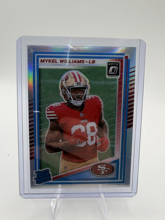 2025 Donruss Mykel Williams Card Optic Rated Rookies Preview Holo RC  49ers