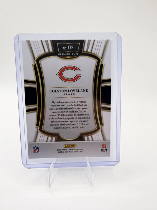 2025 Panini Select Colston Loveland Card Chicago Bears #172