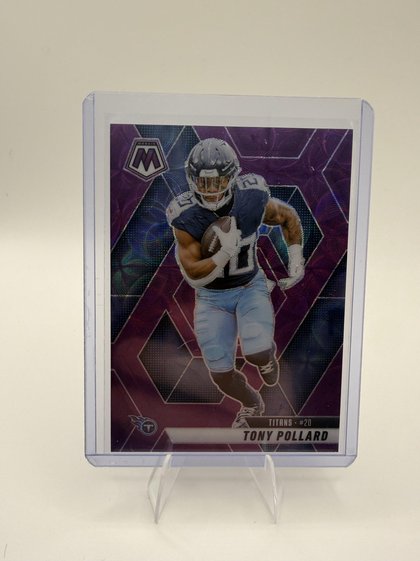 2025 Panini Mosaic Tony Pollard Card Purple Scope Tennessee Titans #148