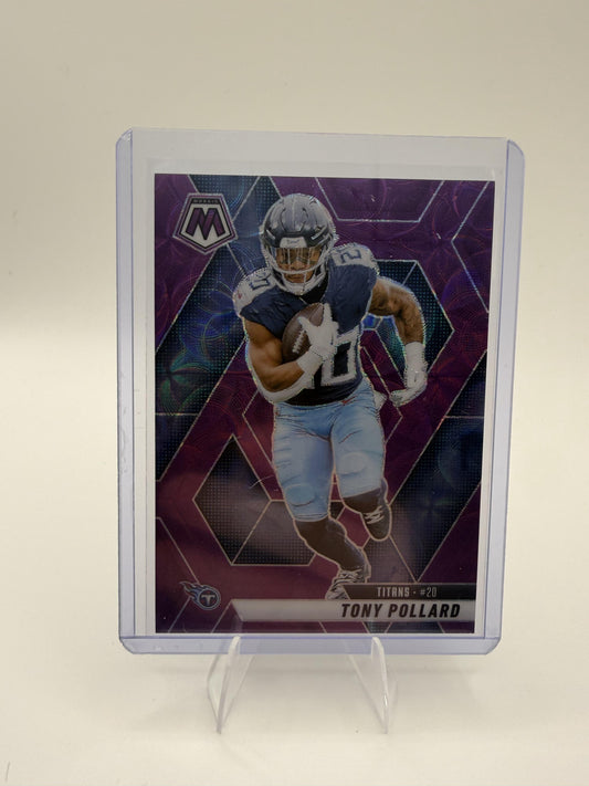 2025 Panini Mosaic Tony Pollard Card Purple Scope Tennessee Titans #148