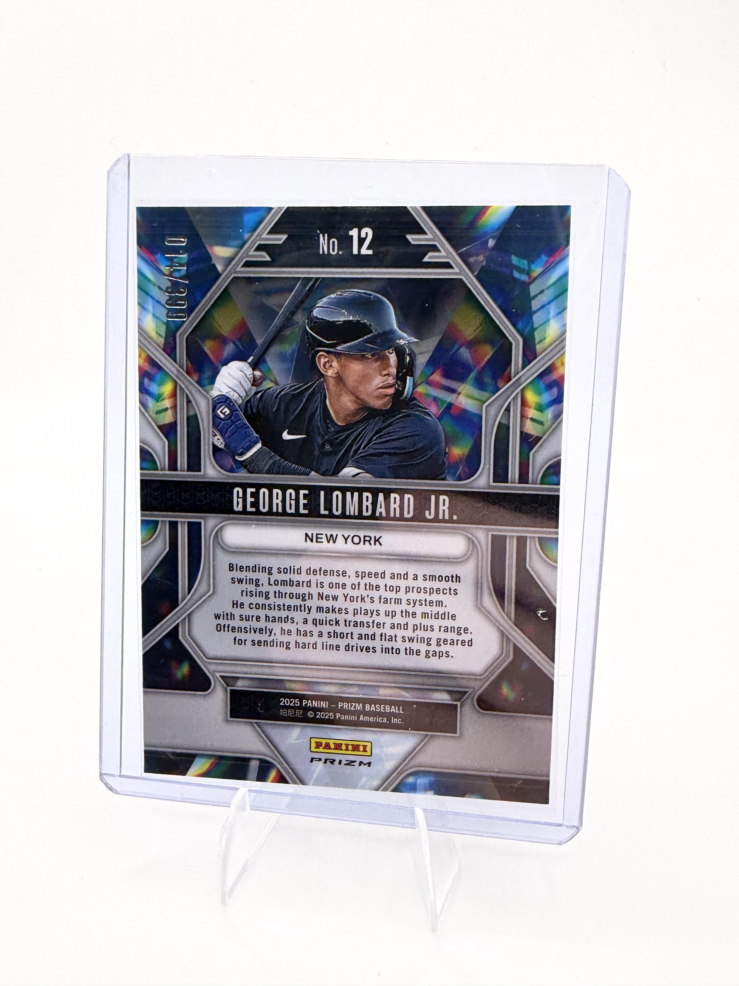 2025 Panini Prizm George Lombard Jr. Card Prizmatic New York Yankees #12