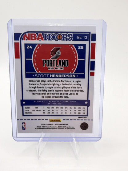 2024-25 Hoops Winter Scoot Henderson Card Portland Trail Blazers #13