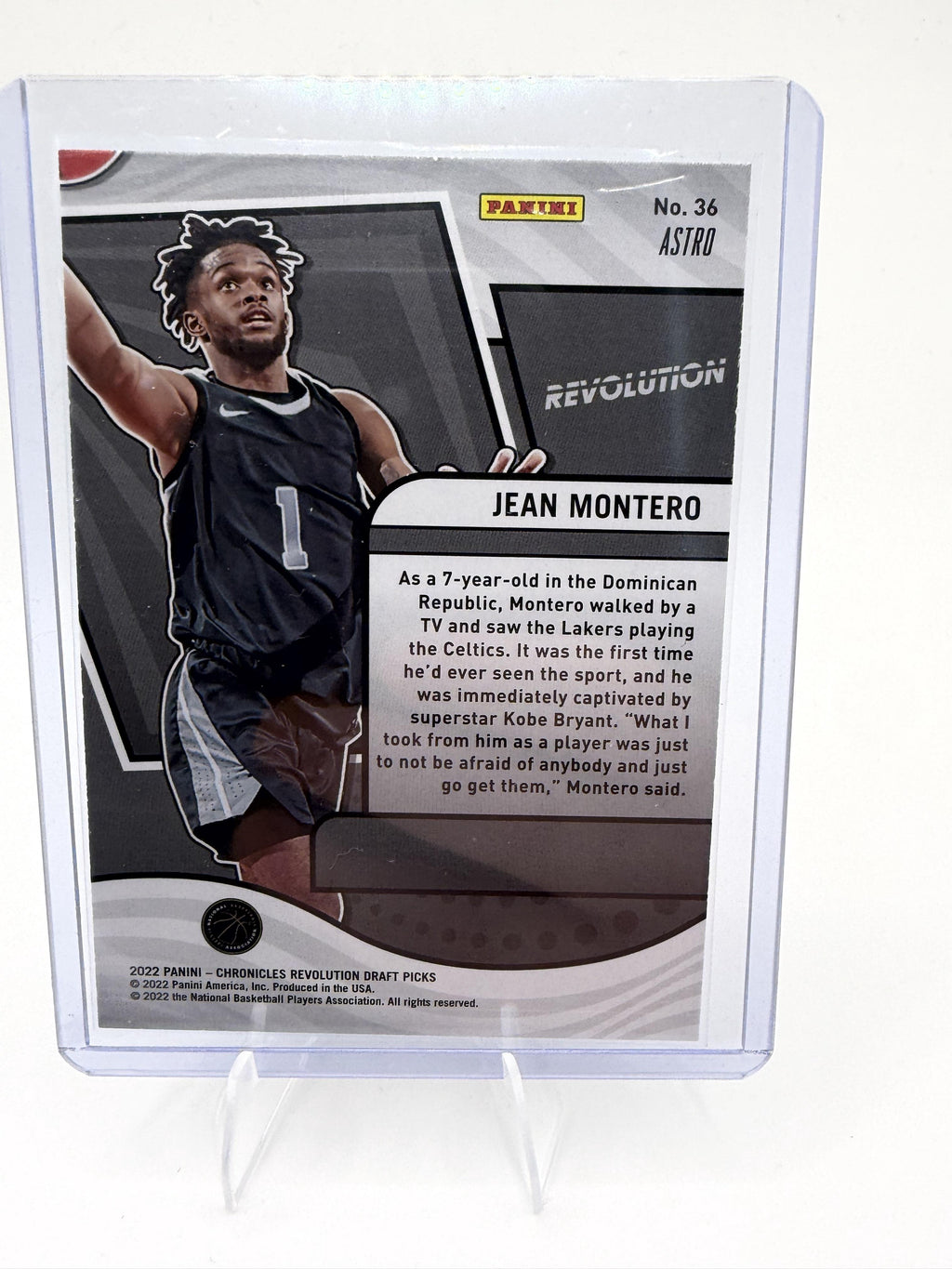 2022 Panini Chronicles Draft Picks Jean Montero Card Revolution Astro Team
