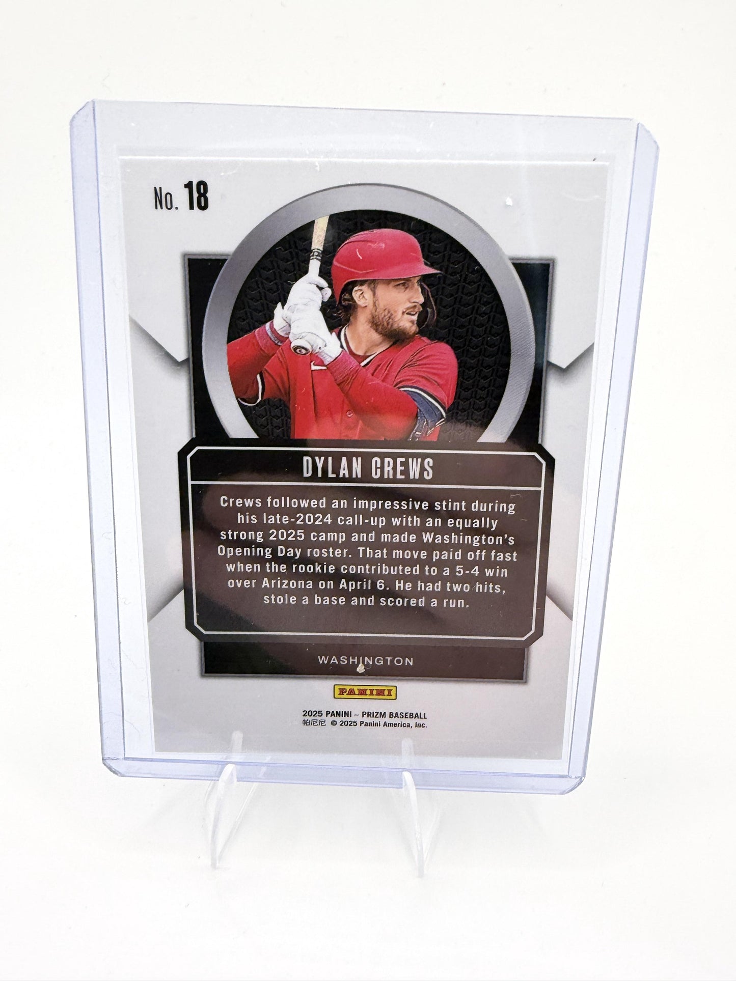 2025 Panini Prizm Dylan Crews Card Talisman Washington Nationals #18