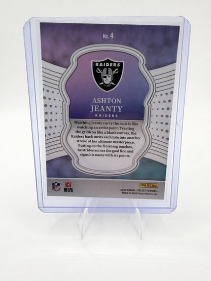 2025 Panini Select Ashton Jeanty Card Select Certified Rookies RC  Raiders #4
