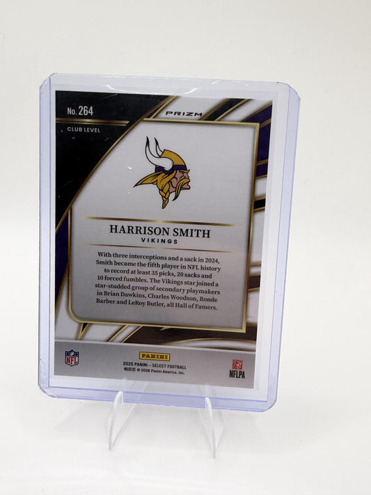 2025 Panini Select - Green and Yellow Prizm Shock Harrison Smith Card Minnesota