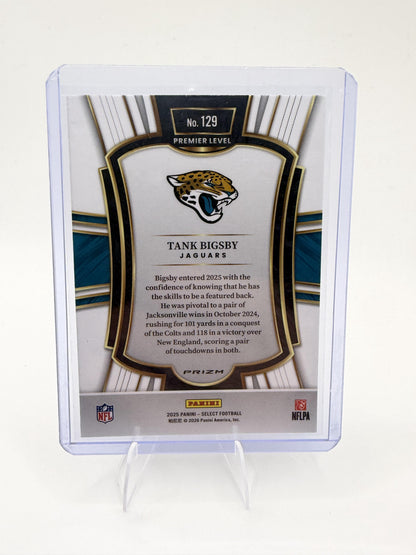 2025 Panini Select - Green and Yellow Prizm Shock Tank Bigsby Card Jacksonville