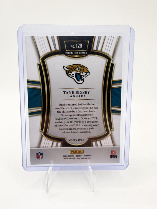 2025 Panini Select - Green and Yellow Prizm Shock Tank Bigsby Card Jacksonville