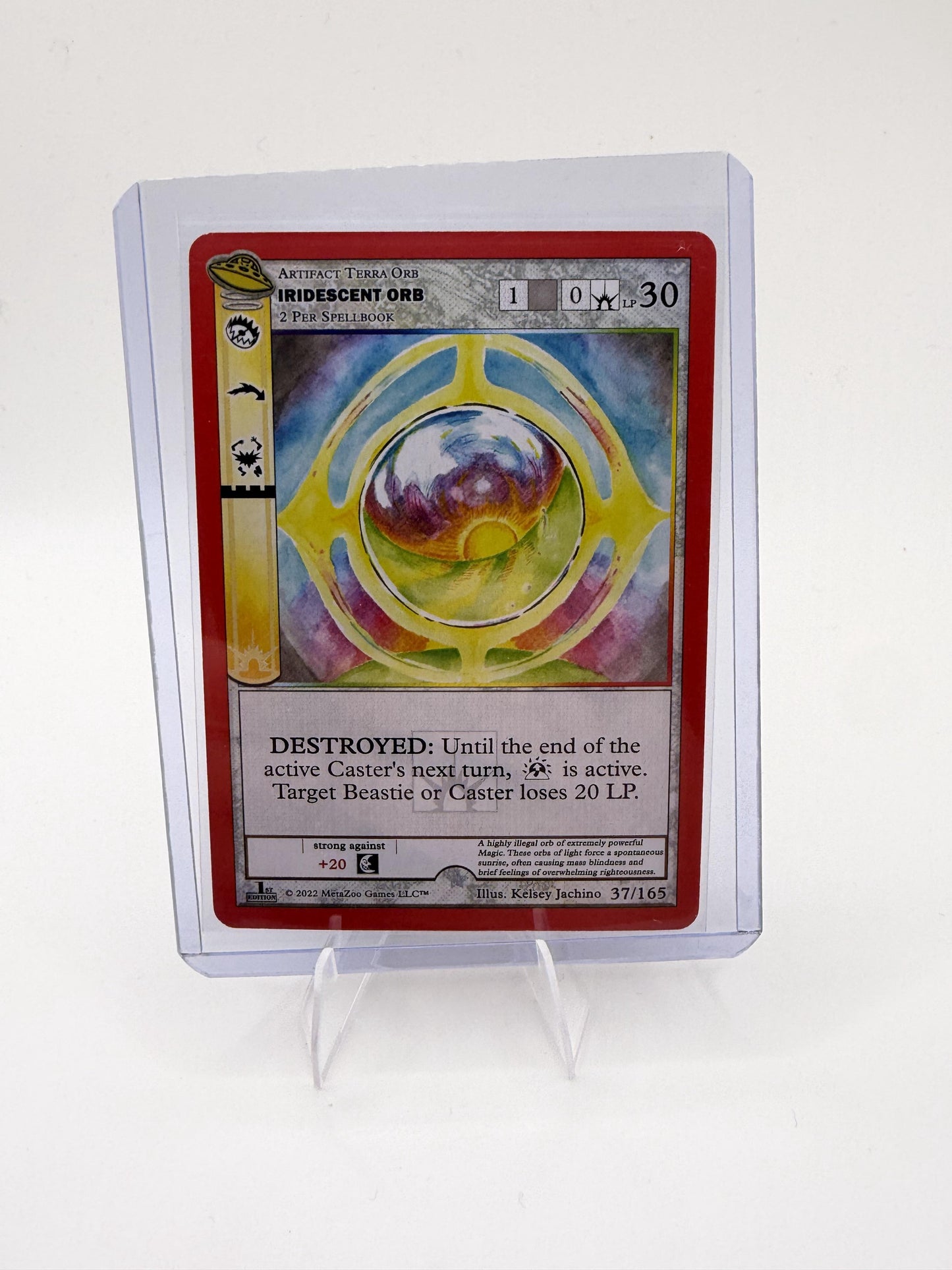MetaZoo UFO 1st Edition Iridescent Orb Holo Rare 37/165 NM Artifact Gold