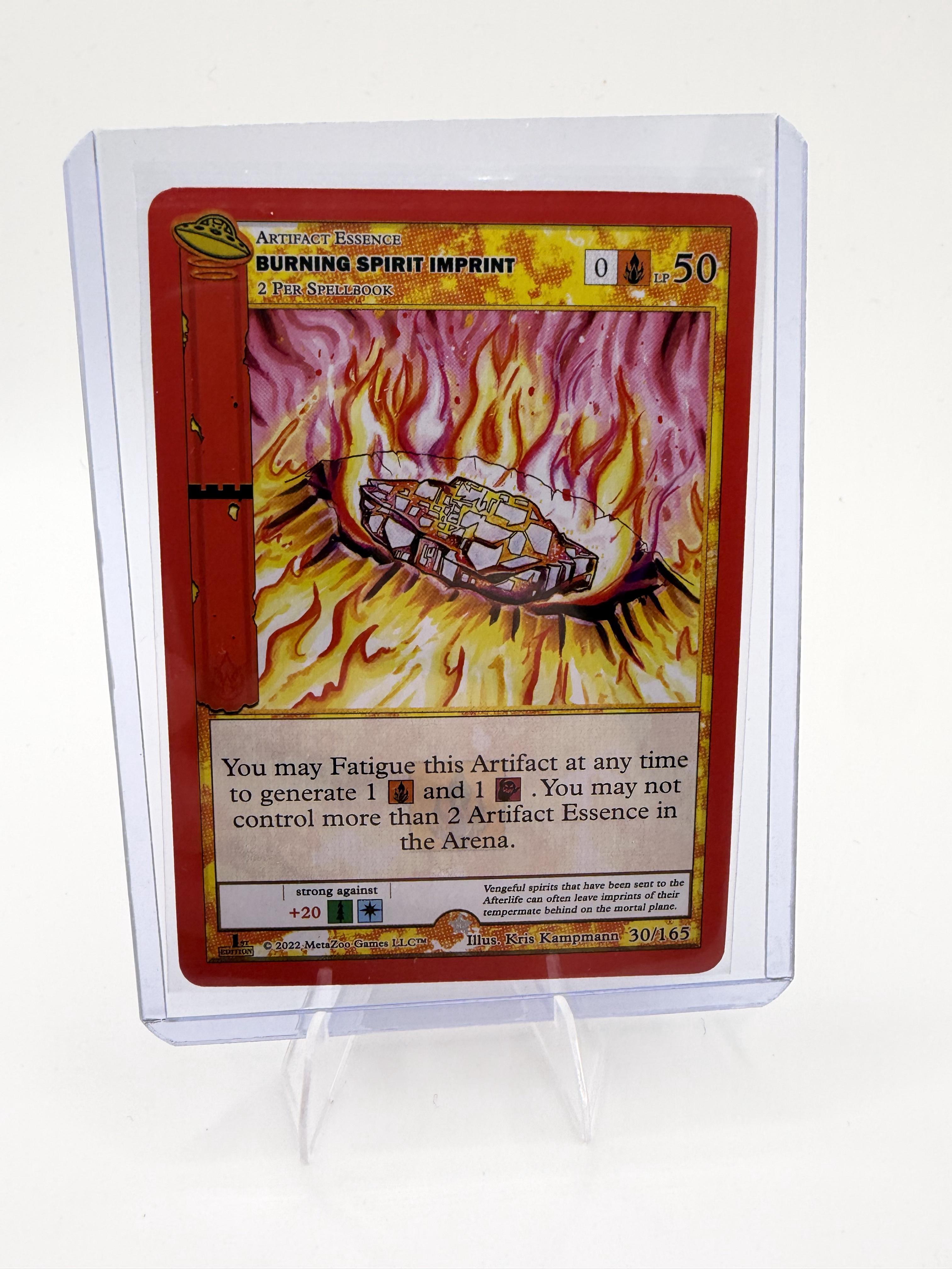 MetaZoo UFO 1st Edition Burning Spirit Imprint Gold Holo Rare 030/165  Artifact
