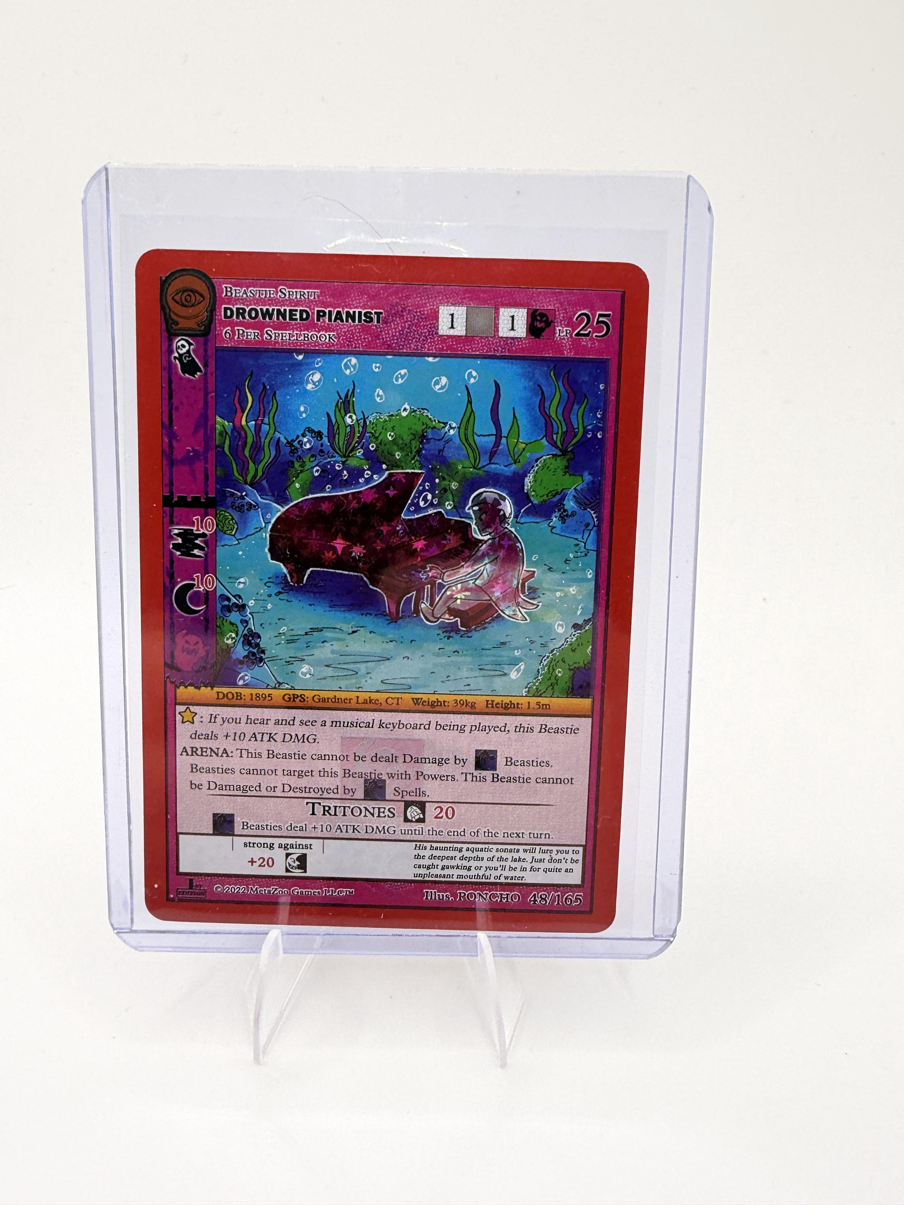MetaZoo Seance 1st Edition Drowned Pianist Holo Gold Rare 48/165 NM Spirit