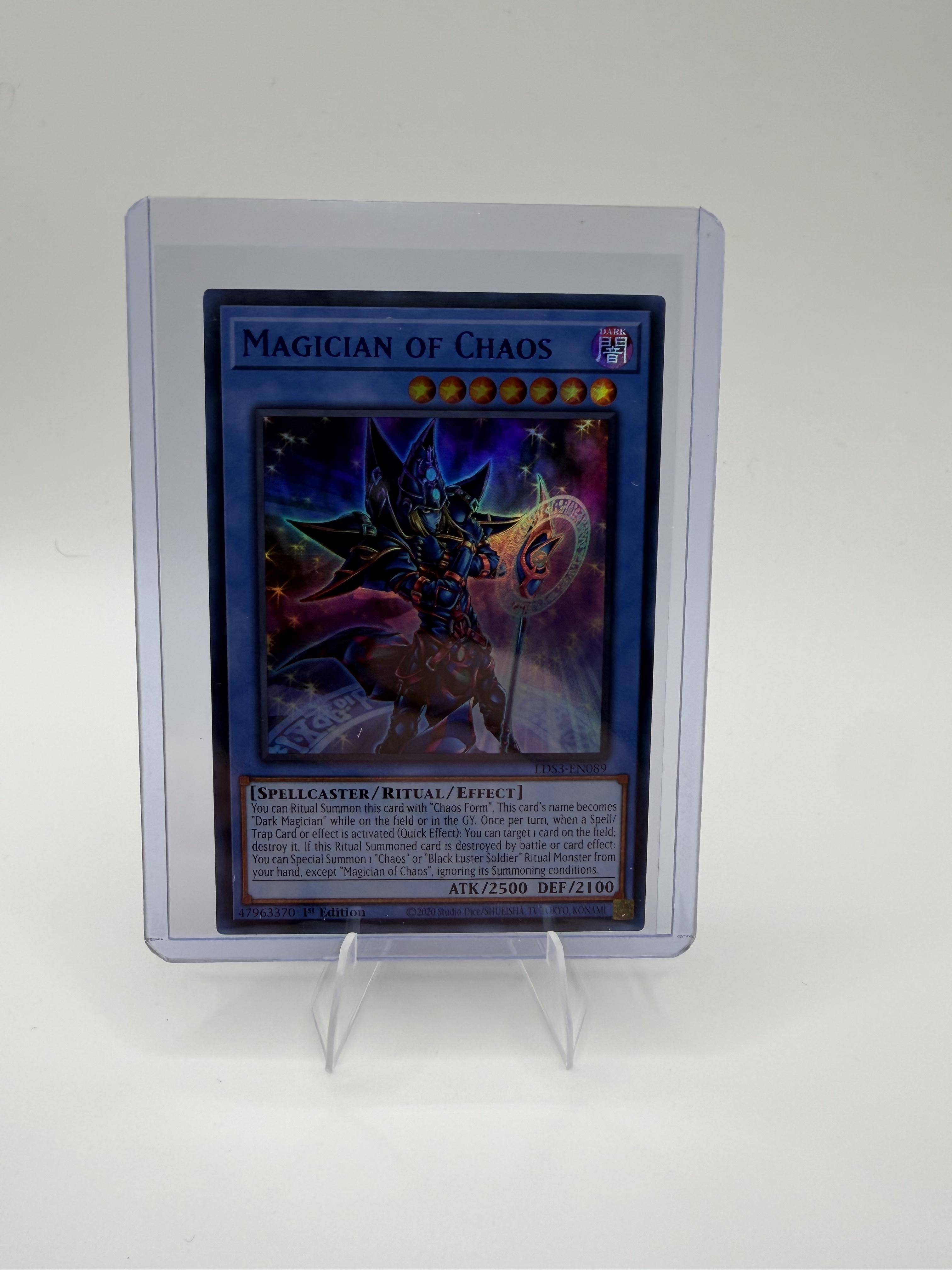 Yu-Gi-Oh Magician of Chaos LDS3-EN089 1st Ed Blue Ultra Rare Dark Magician NM