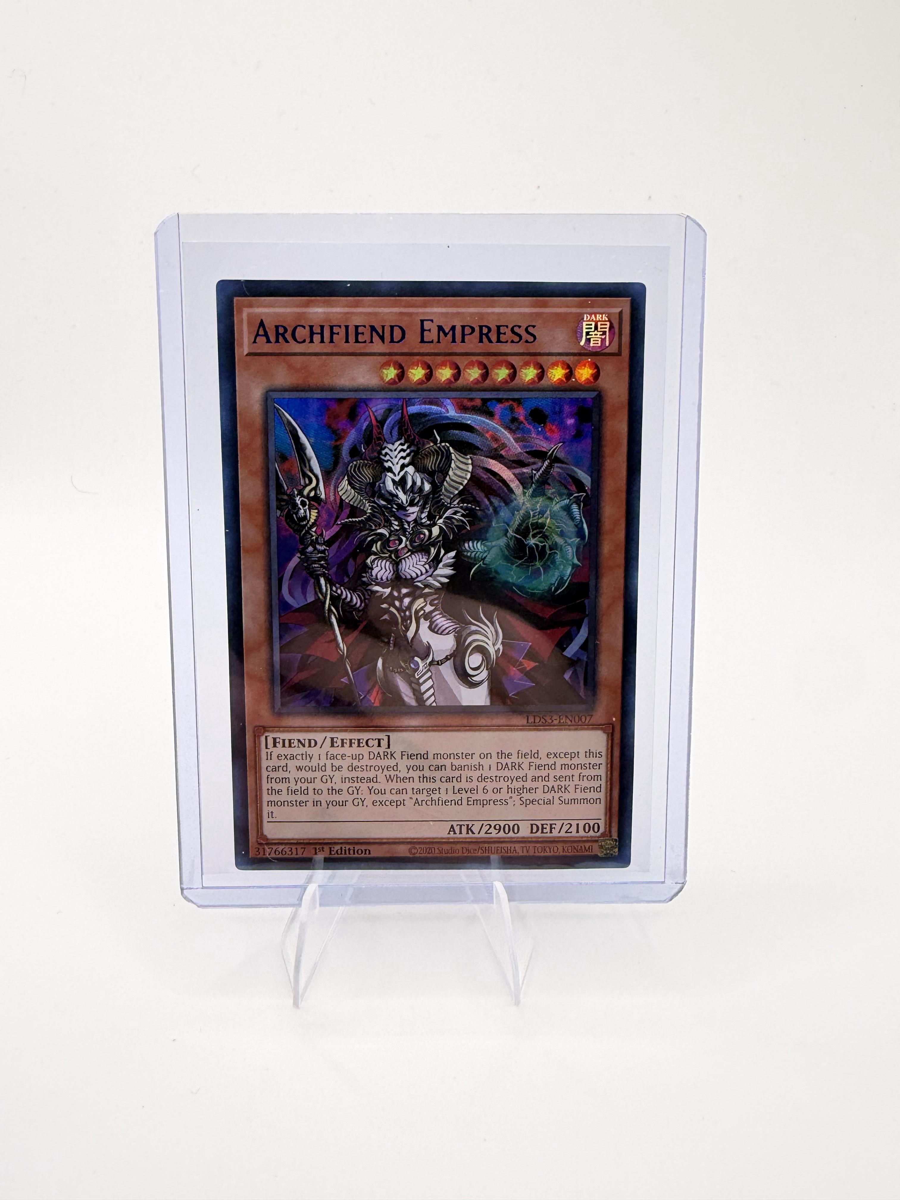 Yu-Gi-Oh! Archfiend Empress LDS3-EN007 1st Ed Ultra Rare NM Fiend Gold