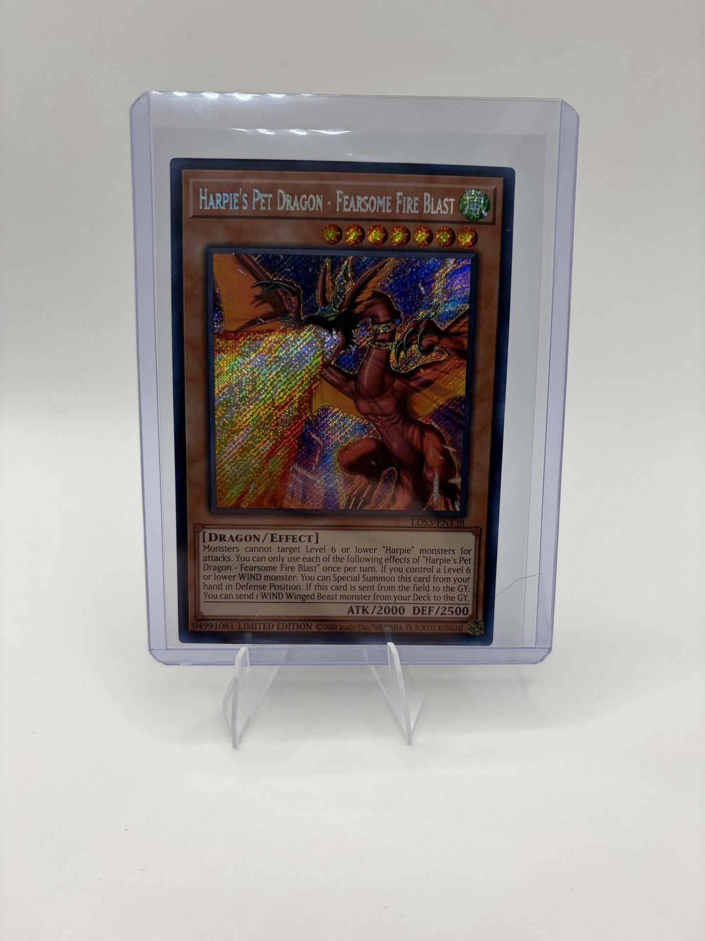 Yu-Gi-Oh Harpie's Pet Dragon Fearsome Fire Blast LDS3-EN138 Secret Rare NM