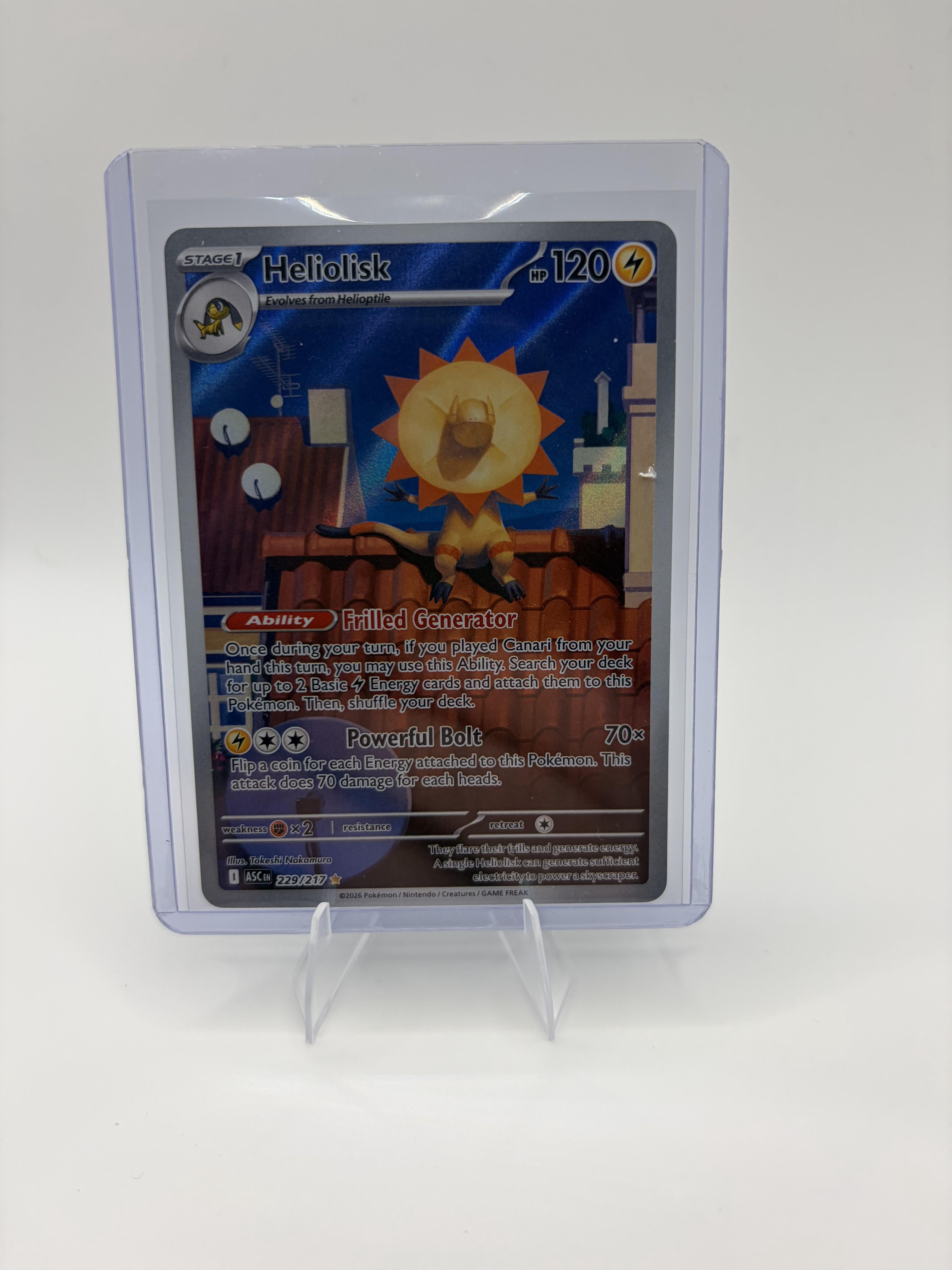 Pokemon Ascended Heroes Heliolisk Card Holo #229/217