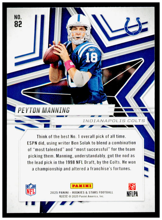 2025 Panini Rookies & Stars Peyton Manning Card Indianapolis Colts #82