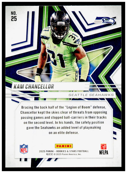 2025 Panini Rookies & Stars Kam Chancellor Card Seattle Seahawks #25