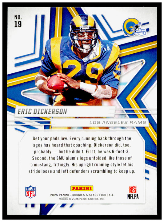 2025 Panini Rookies & Stars Eric Dickerson Card Los Angeles Rams #19