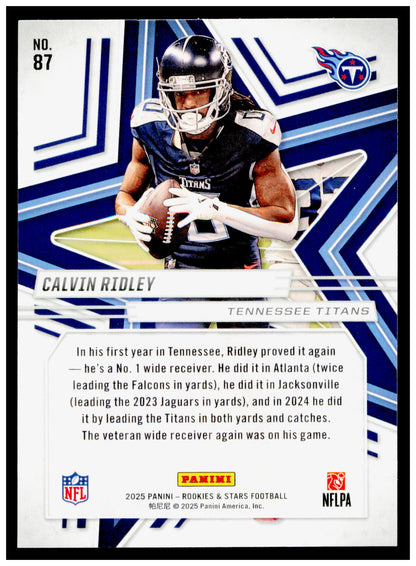 2025 Panini Rookies & Stars Calvin Ridley Card Tennessee Titans #87