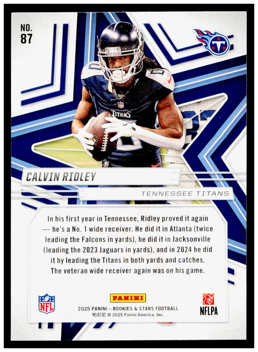 2025 Panini Rookies & Stars Calvin Ridley Card Tennessee Titans #87