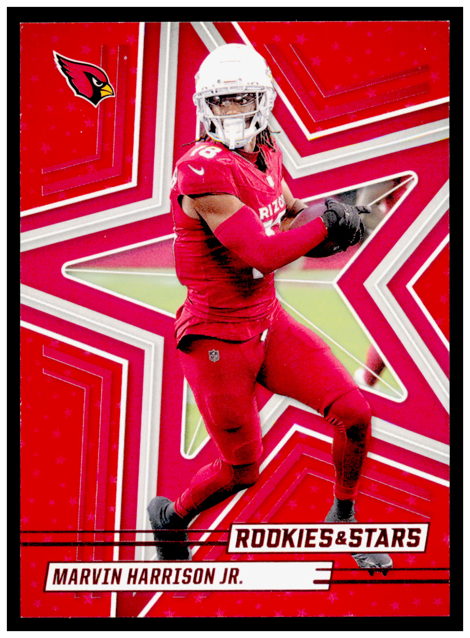 2025 Panini Rookies & Stars - Red Marvin Harrison Jr. Card Arizona Cardinals #15