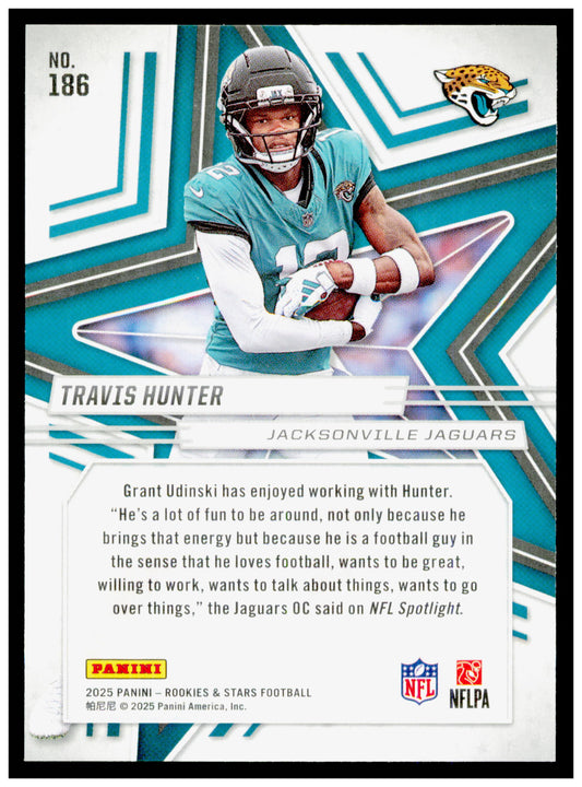 2025 Panini Rookies & Stars Travis Hunter Card RC Jacksonville Jaguars #186