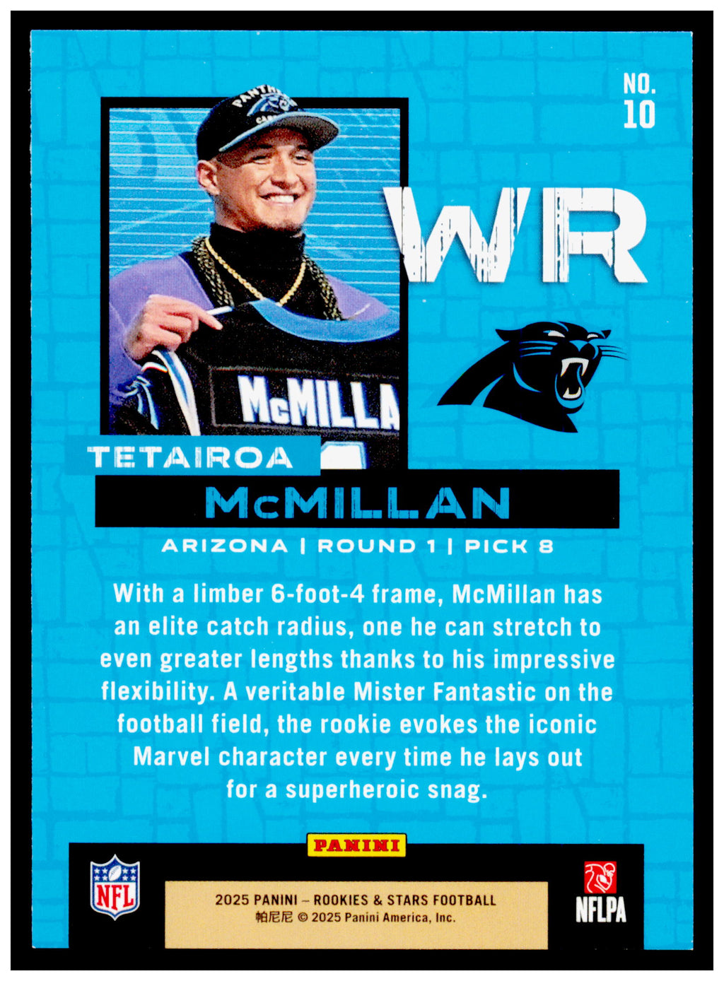 2025 Panini Rookies & Stars Tetairoa McMillan Card Draft Class  Panthers #10