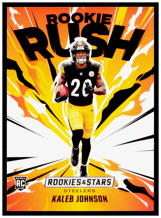 2025 Panini Rookies & Stars Kaleb Johnson Card Rookie Rush  Steelers #7