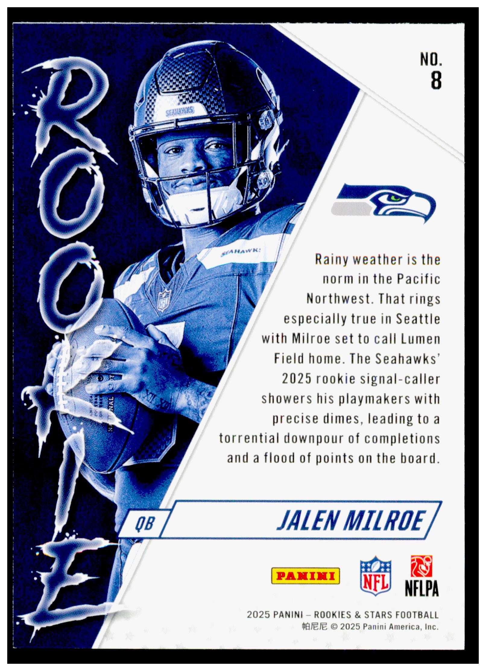 2025 Panini Rookies & Stars Jalen Milroe Card Rookie Exclusive Seattle