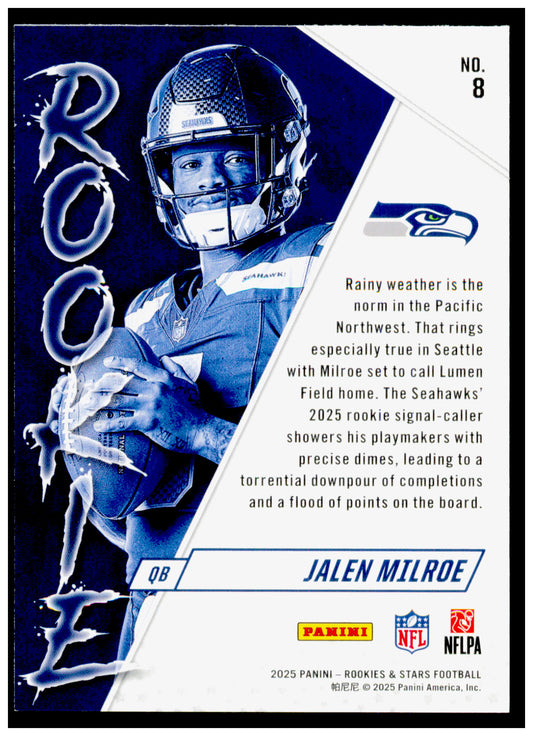 2025 Panini Rookies & Stars Jalen Milroe Card Rookie Exclusive Seattle