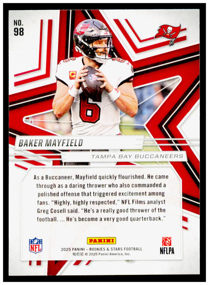 2025 Panini Rookies & Stars Baker Mayfield Card Tampa Bay Buccaneers #98