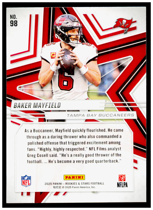 2025 Panini Rookies & Stars Baker Mayfield Card Tampa Bay Buccaneers #98