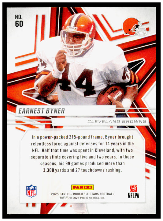 2025 Panini Rookies & Stars Earnest Byner Card Cleveland Browns #60
