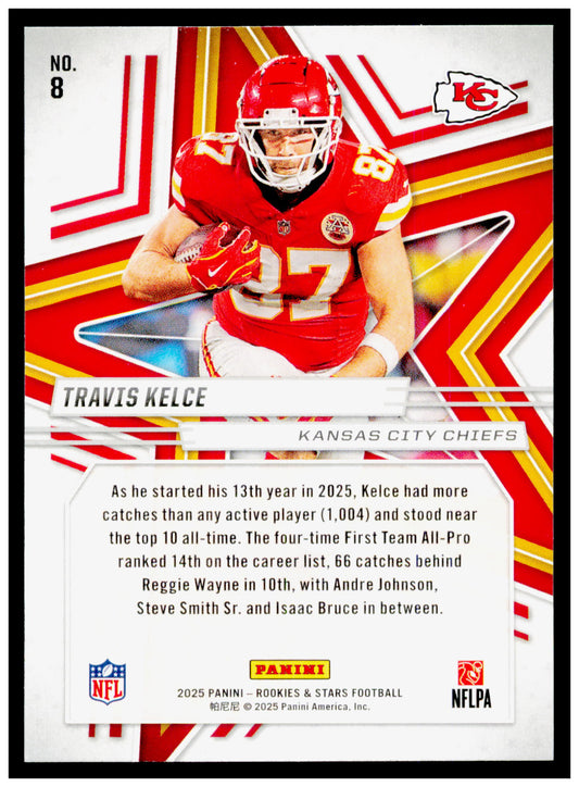 2025 Panini Rookies & Stars Travis Kelce Card Kansas City Chiefs #8