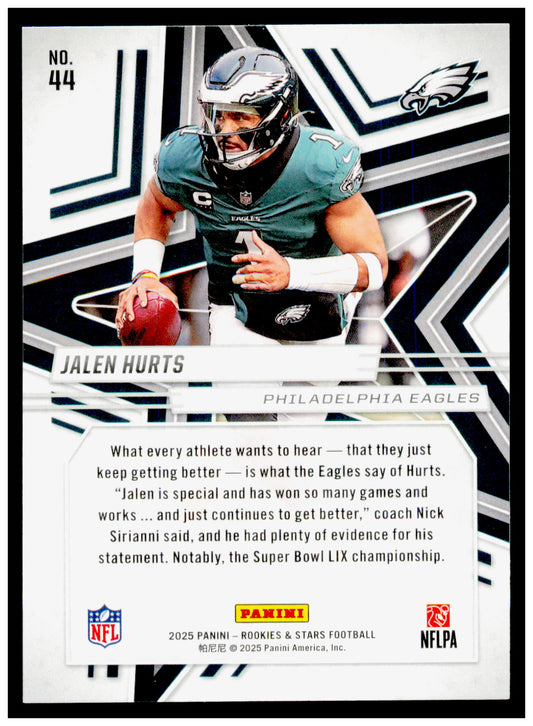 2025 Panini Rookies & Stars Jalen Hurts Card Philadelphia Eagles #44